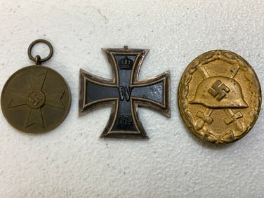 GERMANY THIRD REICH LOT OF 3 MEDALS BADGES