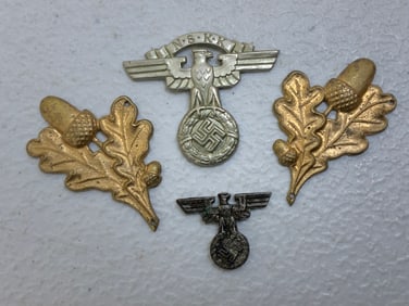 WWII GERMAN METAL INSIGNIA LOT
