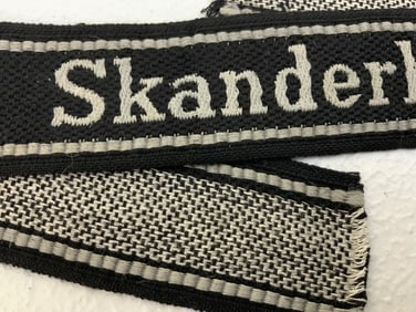 WWII GERMAN WAFFEN SS "Skanderbeg" CUFFTITLE