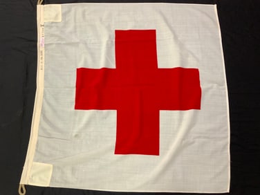 WWII GERMAN RED CROSS FIELD HOSPITAL FLAG