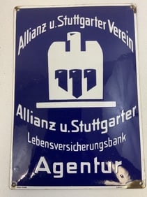 THIRD REICH GERMAN LIFE INSURANCE BANK AGENT PORCELAIN BUILDING