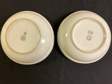 GERMANY THIRD REICH LARGE PORCELAIN SERVING BOWLS DAF GERMAN LABOR FRONT MARKED