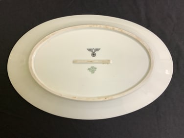 GERMANY THIRD REICH KRAUTHEIM BAVARIA LARGE PORCELAIN DISH WEHRMACH MARKED 1937
