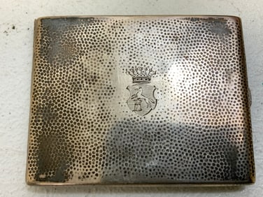 EDMUND HEINES SA-Gruppe Schlesien 1931 ENGRAVED SILVER CIGARETTE CASE