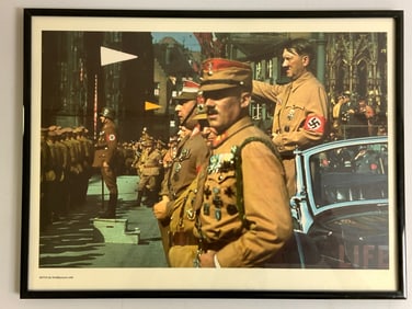 GERMANY THIRD REICH FRAMED COLOR PICTURE PRINT