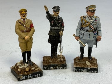 LOT OF PAINTED LEAD FIGURES WWII GERMAN NAZI LEADERS