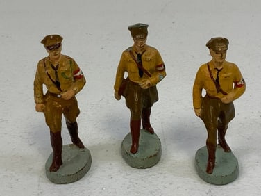 GERMAN NAZI PERIOD LINEOL / ELASTOLIN TOY SOLDIERS HITLER YOUTH LEADERS