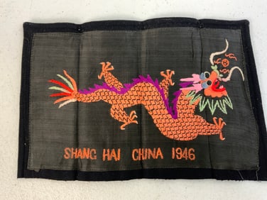 US NAVY SHANG HAI CHINA 1946 EMBROIDERED JUMPER COLLAR