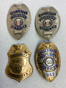 VINTAGE OBSOLETE USA SECURITY BADGES LOT