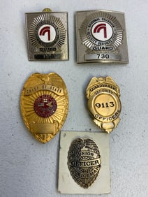 VINTAGE OBSOLETE USA SECURITY BADGES LOT