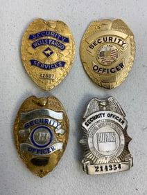 VINTAGE OBSOLETE USA SECURITY BADGES LOT