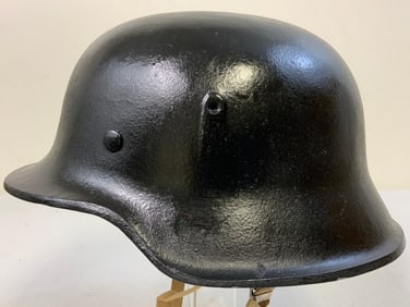 VINTAGE GERMAN STYLE BLACK MOTORCYCLE HELMET