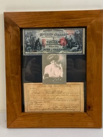 WILD WEST LICENSE FOR PROSTITUTION REPRODUCTION FRAMED