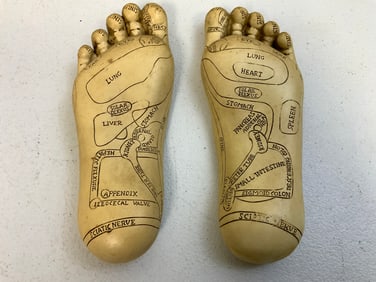 VINTAGE FOOT REFLEXOLOGY PAIR ACUPRESSURE