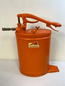 VINTAGE 1920'S ROAR WITH GILMORE ALEMITE OIL LUBESTER OIL DISPENSER