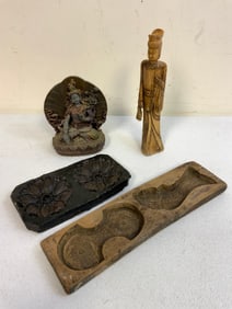 ASIA CHINA AND NEPAL LOT OF ANTIQUE AND VINTAGE  COLLECTABLES