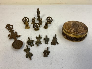 ASIA BUDDHIST AND HINDU CHARMS AND ALTAR ITEMS