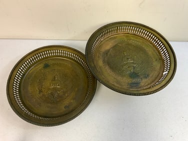 THAILAND ANTIQUE BRASS BOWLS APSARA ANGEL