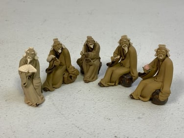 JAPAN VINTAGE TRADITIONAL CLAY FIGURINES