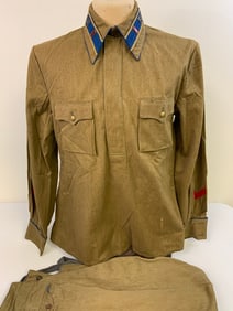 WWII USSR SOVIET RUSSIAN M35 ARMY CAVALRY OFFICER UNIFORM SHIRT AND BRITCHES