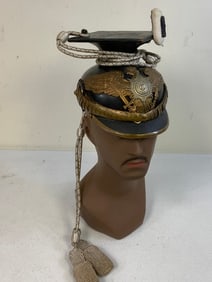 IMPERIAL GERMANY PRUSSIAN GUARD UHLAN REGIMENT NCO OFFICERS HELMET WITH CORDS