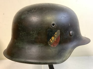 THIRD REICH GERMANY WWII ARMY M42 COMBAT HELMET