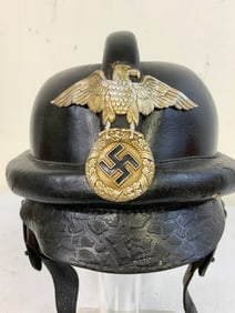 GERMANY THIRD REICH NSKK LEATHER MOTORCYCLE CRUSH HELMET