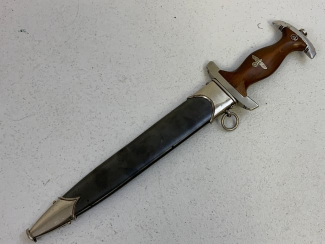 GERMANY THIRD REICH NSKK DAGGER GROUND ROHM: GERMANY THIRD REICH NSKK DAGGER GROUND ROHM . VERY NICE AND CLEAN CONDITION. MAKER MARK STILL VISIBLE ON REVERSE . GREAT EXAMPLE.