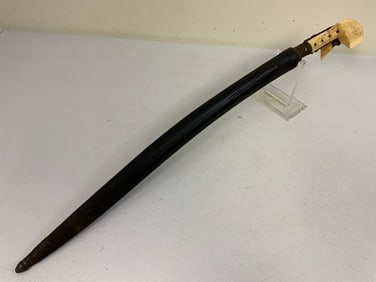 ANTIQUE OTTOMAN TURKISH YATAGAN SHORT SWORD