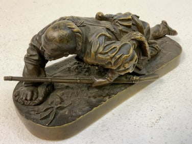 IMPERIAL RUSSIA EVGENY LANCERAY BRONZE STATUE OF CIRCASSIAN AMBUSH