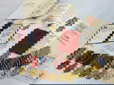 USSR KGB OFFICER DOCUMENTED PERSONAL GROUP OF AWARDS AND DOCUMENTS