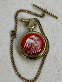 RUSSIA CHAIKA POCKET WATCH WITH CHAIN