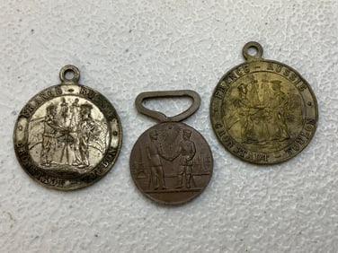 FRANCE FRENCH MEDALS TOULON VISIT OF RUSSIAN FLEET 1893 SET 3