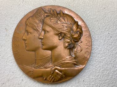 FRANCE FRENCH MEDAL VISIT OF RUSSIAN FLEET TO TOULON 1893