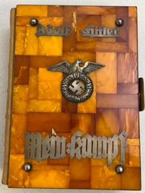 AMBER EDITION OF MEIN KAMPF PRESENTED TO SS GRUPPENFUHRED KARL WOLF