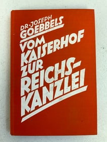 GERMANY THIRD REICH DR. JOSEPH GOEBELS BOOK WITH DEDICATION