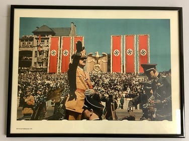 GERMANY THIRD REICH FRAMED COLOR PICTURE PRINT