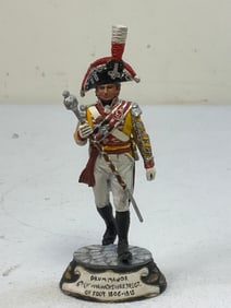 UK DRUM MAJOR 6TH REGT. OF FOOT 1806-1815 PAINTED METAL FIGURINE