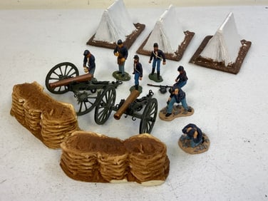 US CIVIL WAR UNION ARTILLERY BATTERY LEAD TOY SOLDIERS