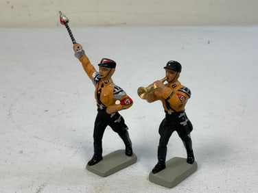 GERMAN NAZI PERIOD LINEOL / ELASTOLIN TOY SOLDIERS SS MUSICIANS