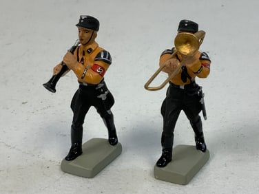 GERMAN NAZI PERIOD LINEOL / ELASTOLIN TOY SOLDIERS SS MUSICIANS