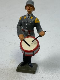 GERMAN NAZI PERIOD LINEOL / ELASTOLIN TOY SOLDIER LUFTWAFFE DRUMMER