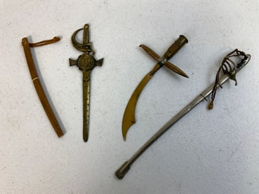 VINTAGE MINIATURE EDGED WEAPONS