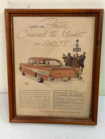 1957 PONTIAC ADVERTISEMENT FRAMED