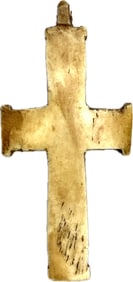 ANTIQUE CARVED BONE BYSANTINE CROSS