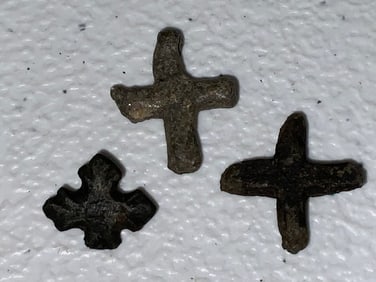 ANCIENT LOT OF KIEVAN RUS CHRISTIAN PENDANT CROSSES