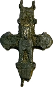 ANCIENT KIEVAN RUS BRONZE CROSS C.11TH CENTURY AD