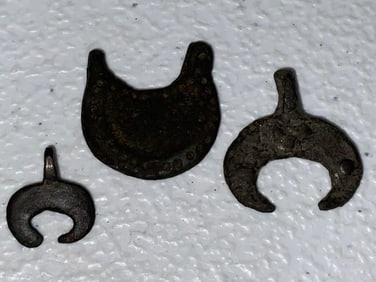 ANCIENT RUS VIKING VARANGIAN LUNAR BRONZE AMULETS NORSE OR KIEVAN RUS MADE