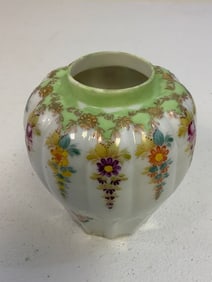 ANTIQUE HAND PAINTED TRANSLUCENT PORCELAIN VASE