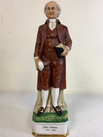 VINTAGE JOHN ADAMS PORCELAIN FIGURINE BOTTLE